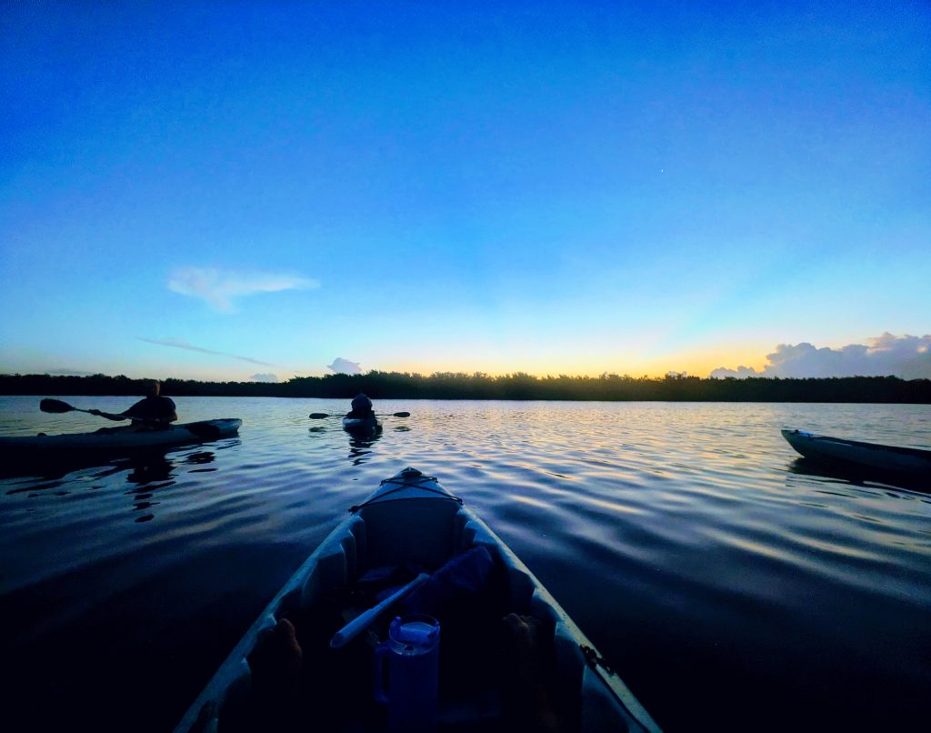 Show the beauty of kayaking in cocoa beach, Brevard county Florida