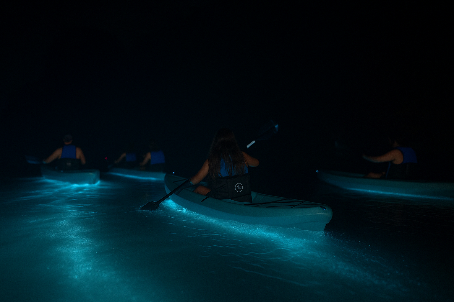 Bioluminescent kayak tour